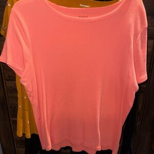 Time and Tru Women's Coral Short Sleeve Top